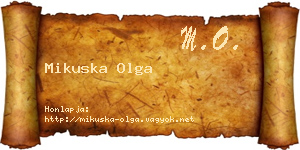 Mikuska Olga névjegykártya