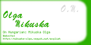 olga mikuska business card